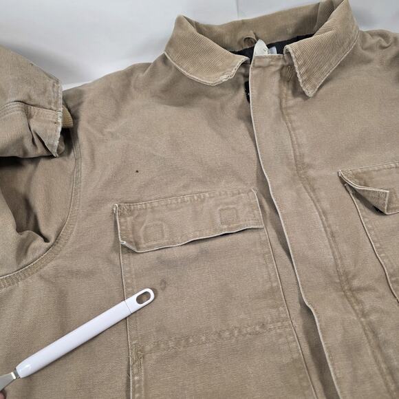 Carhartt Jacket Mens XLT Brown C26 Duck Canvas Quilted Workwear chore jacket - Picture 6 of 16